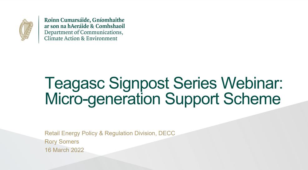 Teagasc Signpost Series Webinar: schema di supporto per la microgenerazione-image