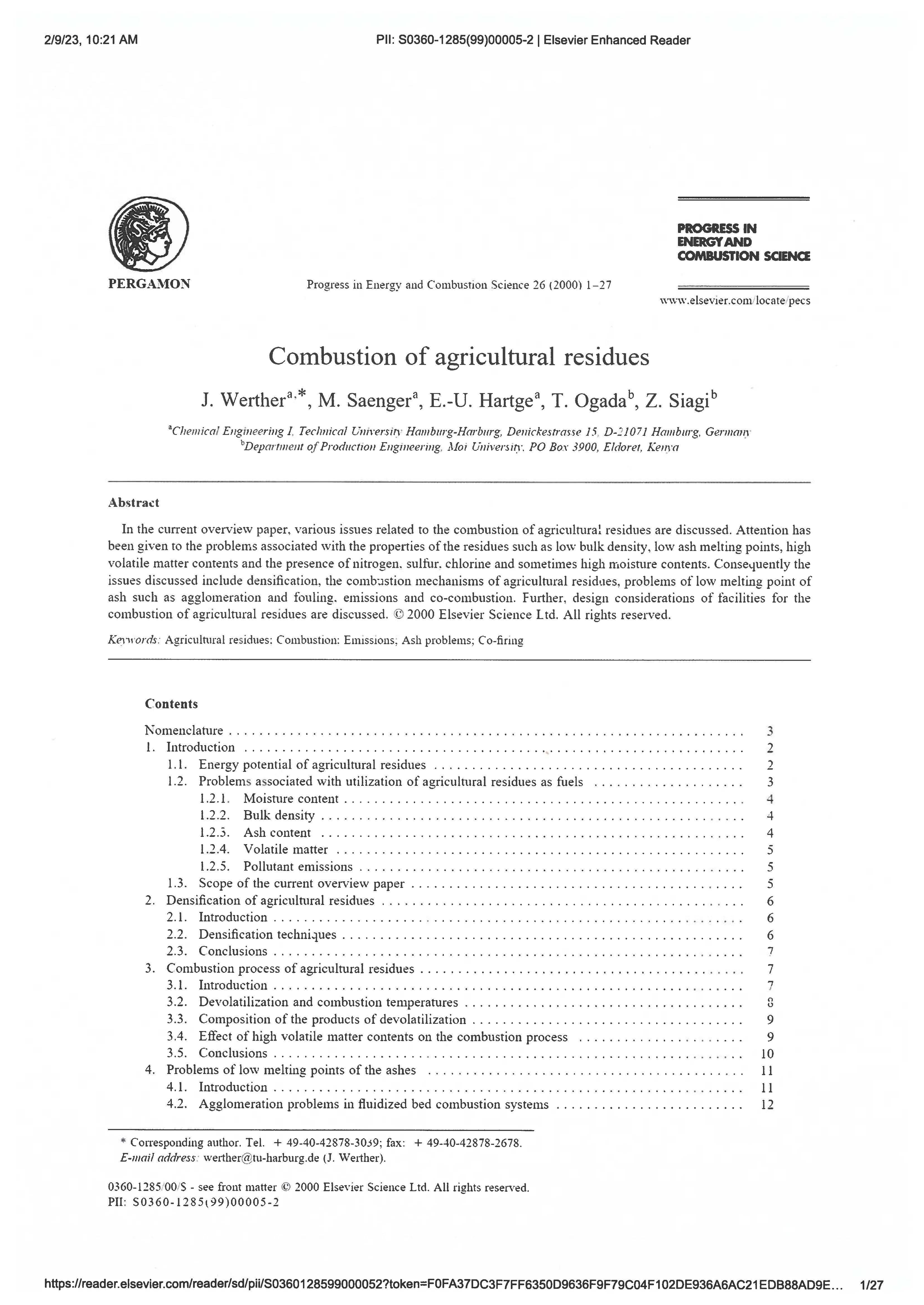Combustion of agricultural residues-image