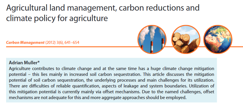 Agricultural land management, carbon reductions and climate policy for agriculture-image