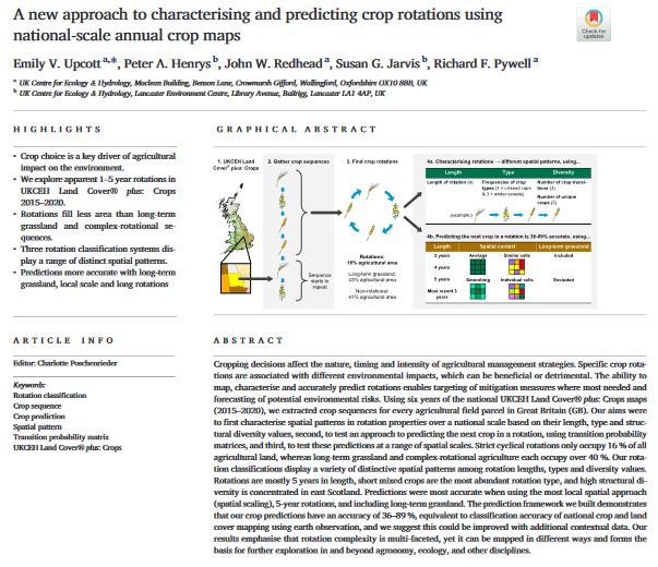 A new approach to characterising and predicting crop rotations using national-scale annual crop maps-image