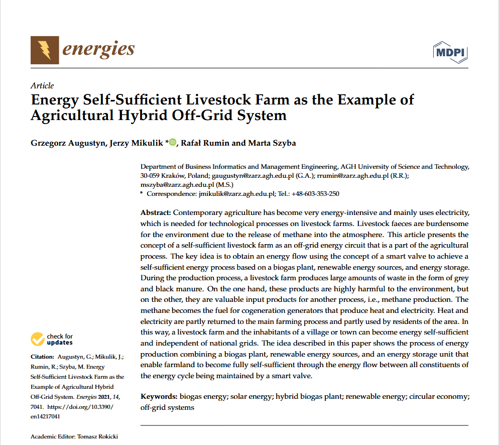 Energy Self-Sufficient Livestock Farm as the Example of Agricultural Hybrid Off-Grid System-image