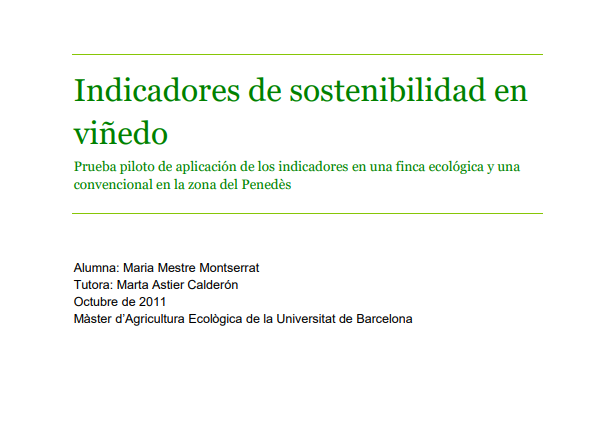 Sustainability indicators in vineyard-image