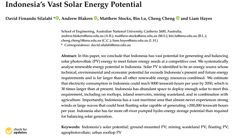 Indonesiens uudnyttede solenergipotentiale-image