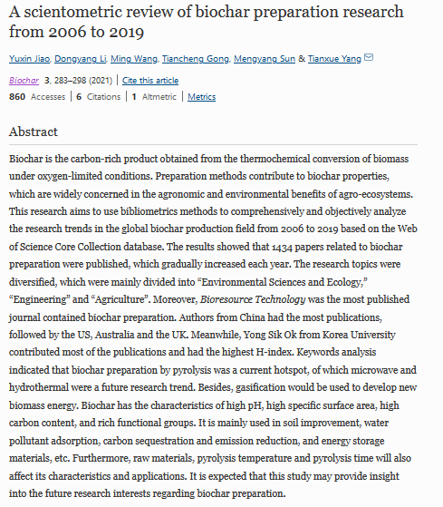 En scientometrisk review af forskning i biokulpræparat fra 2006 til 2019-image