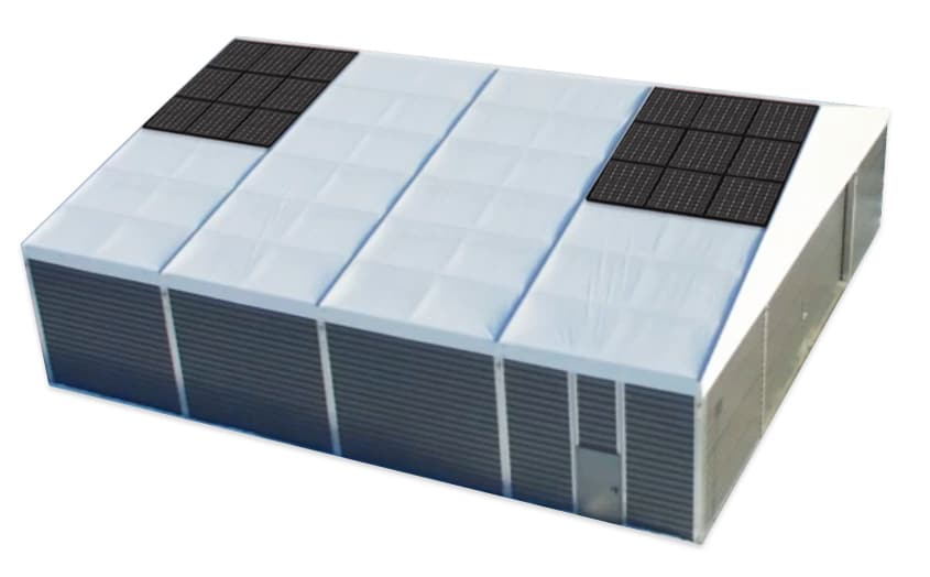tijdelijke bedrijfsruimtes met fotovoltaïsche panelen-image